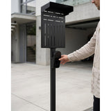 Inline® Universal Wallbox Stand With Ev Charging Cable Holder, Black