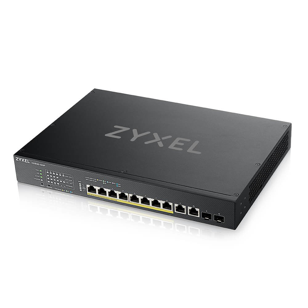 Zyxel Xs1930-12hp-Zz0101f,Switch Gestionado L3 10g Ethernet (100/1000/10000) Negro Energía Sobre Ethernet (Poe)