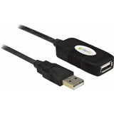 Techly Usb 2.0 Aktive Verlängerung, Hi-Speed, 10m, Negro