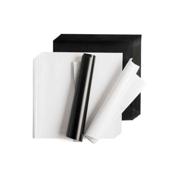 Cricut 2004329 Vinilo Adhesivo Desmontable Negro, Blanco