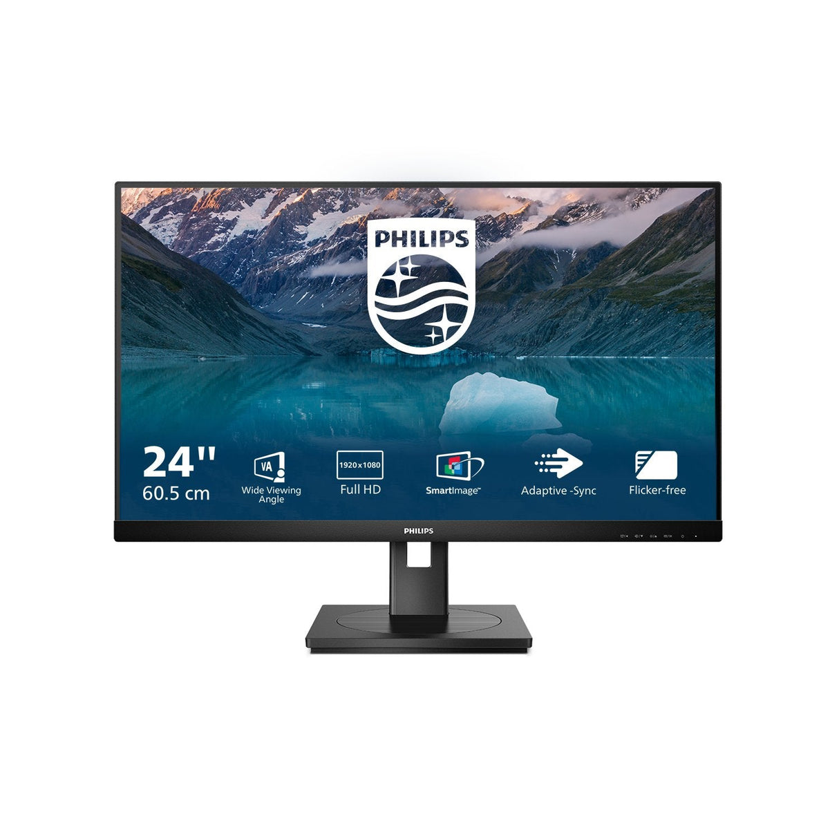 Monitor Philips 242s9jml 00 23.8" 1920x1080 Va Flat H A 130 Mm 4ms Gtg 75hz Usb Hub Speakers Dp Hdmi