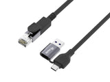 Cable Adaptador De Red Equip Usb-C + A A Rj45 Gigabit Ethernet 5.0m Negro