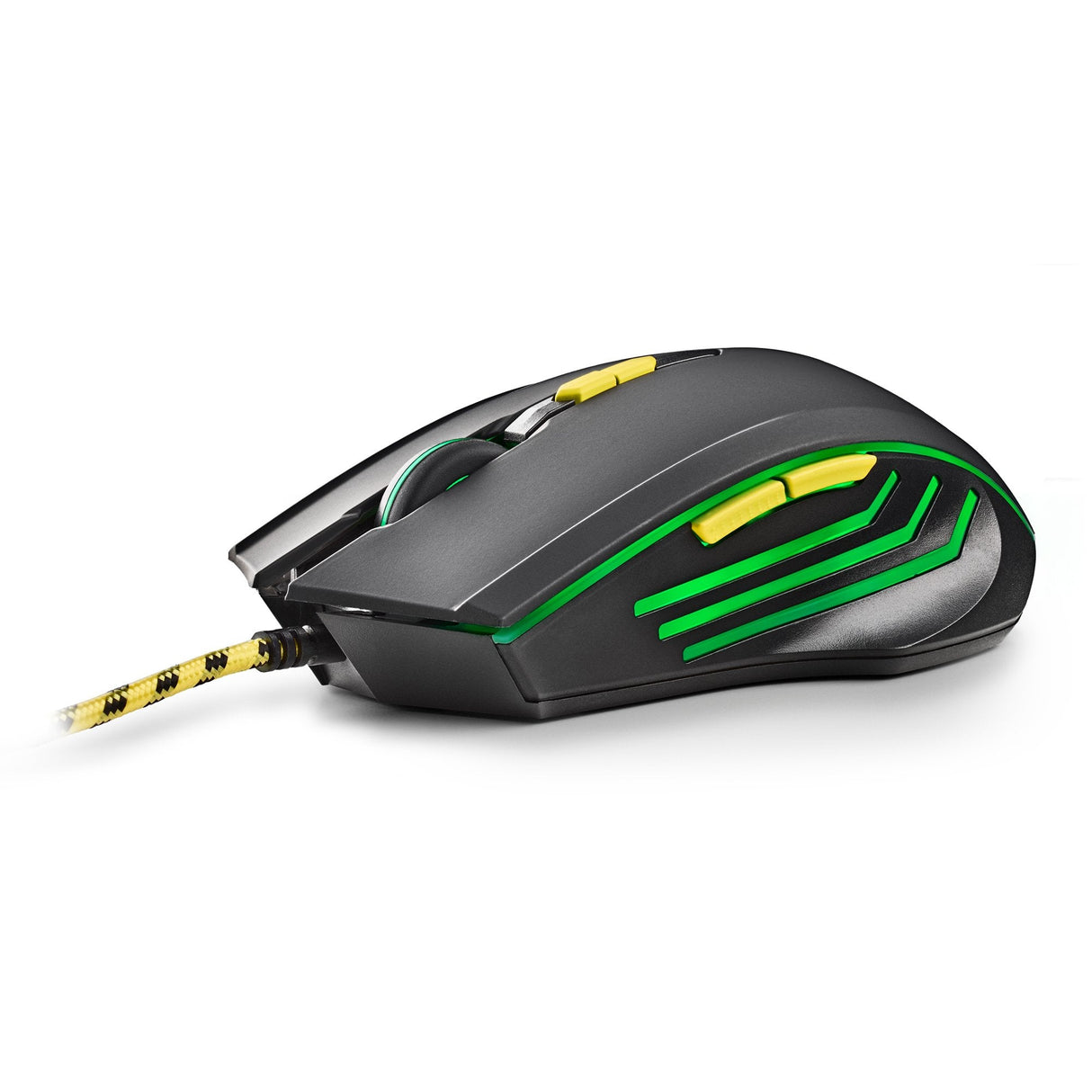 Ngs Gmx-123 Raton Gaming Con Cable - 800/1200/2400/3200dpi - Luz Led - 6 Botones - Cable 1.8m - Color Negro