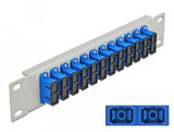 Delock 10" Patch Panel De Fibra Óptica 12 Puertos Sc Duplex Azul 1 U Gris