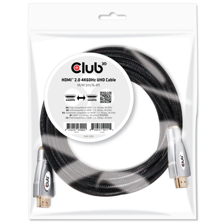 EAN 0841615101115 - CLUB3D CAC-2312 cable HDMI 5 m HDMI tipo A (Estándar) Negro imagen 3