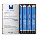 Staedtler Mars Lumograph 100 Pack De 12 Lapices De Grafito - Resistencia A La Rotura - Graduaciones Surtidas