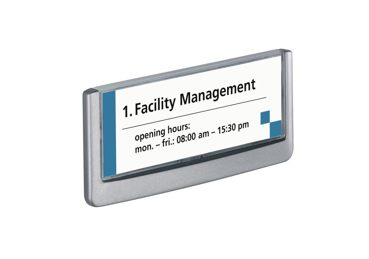 Letrero Puerta Durable Clcksign149x52.5 Pegado Tornillos Grafito