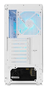 Caja Nox Semitorre Hyperflow Hummer Aero Argb Blanca Usb 3.0 Type C