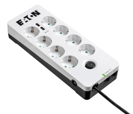 EAN 3553340667251 - Eaton PB8TUD limitador de tensión Negro, Blanco 8 salidas AC 220 - 250 V 1,5 m imagen 1