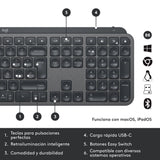 EAN 5099206104440 - Logitech MX Keys Combo for Business Gen 2 teclado Ratón incluido Oficina RF Wireless + Bluetooth QWERTY I imagen 12