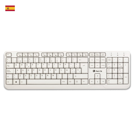EAN 8435430612219 - NGS Spike, QWERTY, ES teclado Universal USB Blanco imagen 1