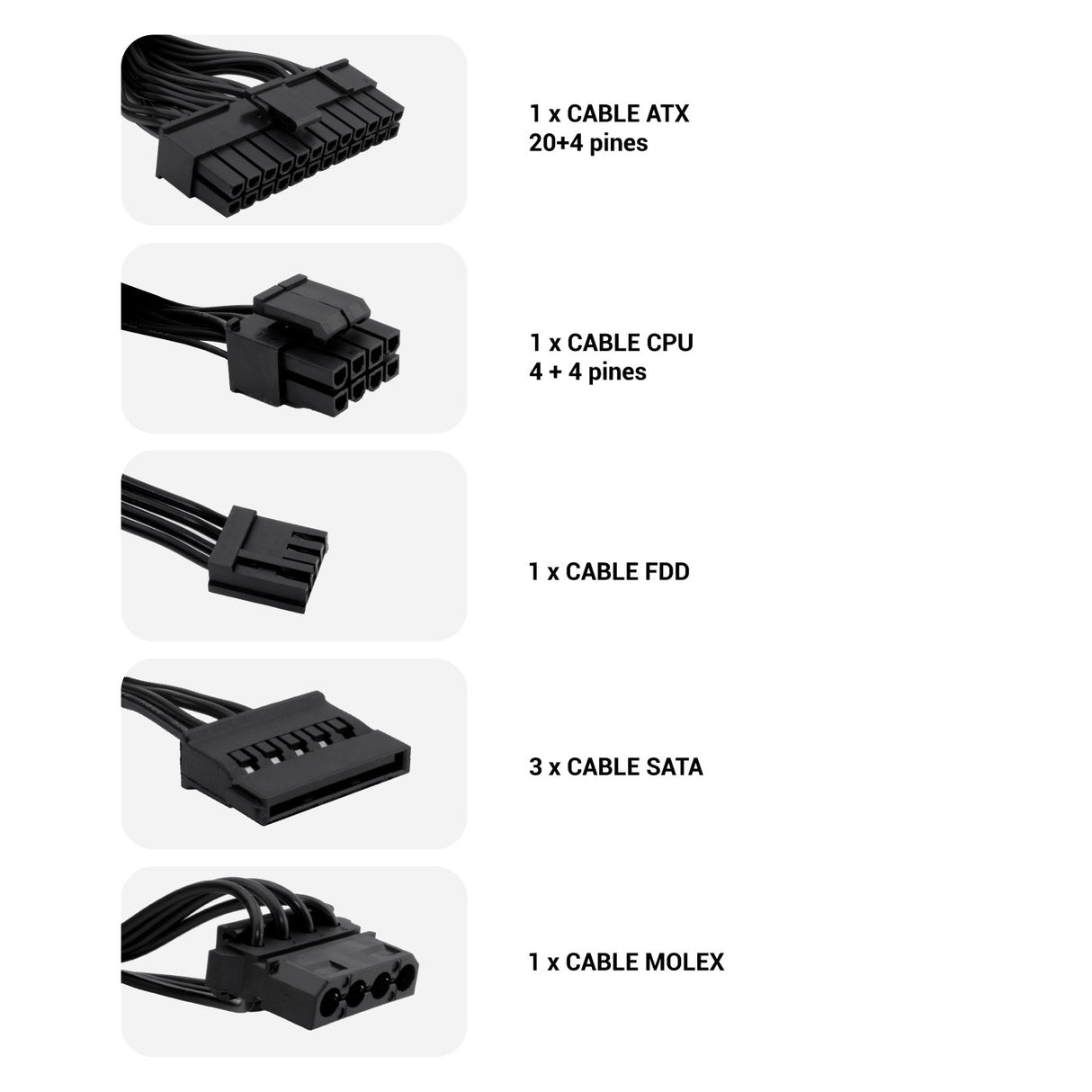 EAN 8436556140624 - CoolBox S300 unidad de fuente de alimentación 20+4 pin ATX Plata imagen 4