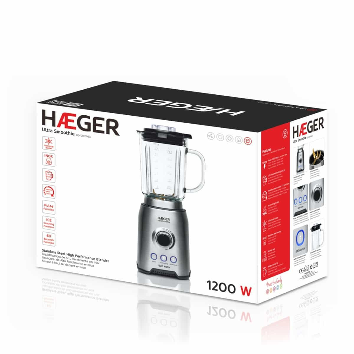 Batidora  Haeger Ultra Smoothie Jarr