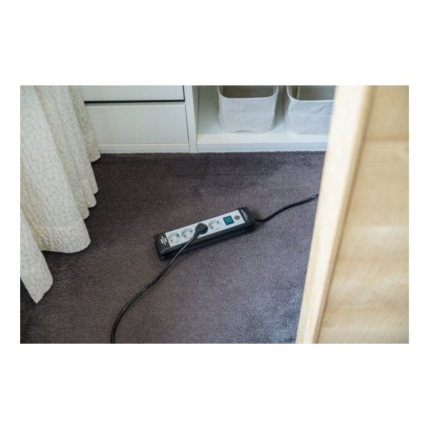 Brennenstuhl 1951540101 Base Múltiple 5 M 4 Salidas Ac Negro, Gris