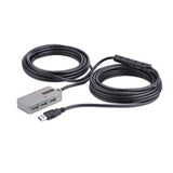 Hub Startech.Com U01043-Usb-Extender De Interfaz Usb 3.2 Gen 1 [3.1 Gen 1] Type-A 5000 Mbit/S Negro, Plata