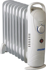 Radiador De Aceite, 8 Elementos, Regulador Temperatura, Termostato, Bajo Consumo, Portátil Blanco 1000w Mesko Ms 7805