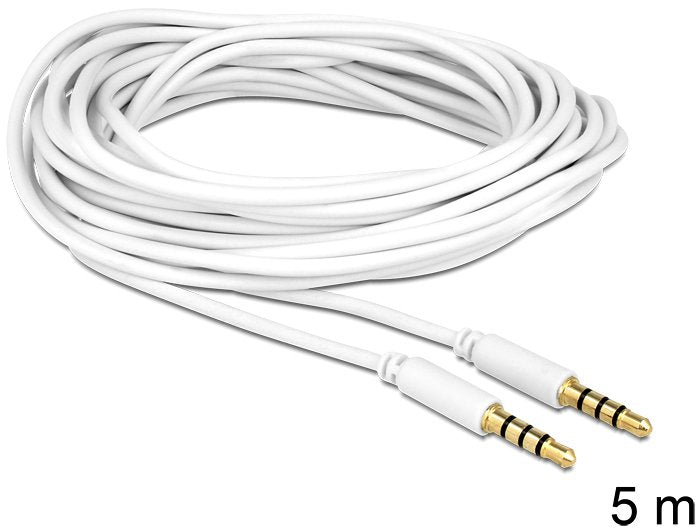 Delock Cable Stereo Jack 3.5 Mm 4 Pin Male  Male 5 M