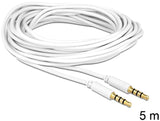 Delock Cable Stereo Jack 3.5 Mm 4 Pin Male  Male 5 M