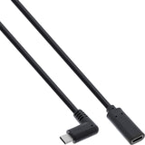 Cable Usb 3.2 Inline, Tipo C Macho En Ángulo A Hembra, Negro, 1 M