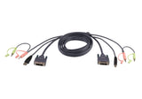 Aten Dvi-I Usb Kvm Cable 3m (2l-7d03ui) Aten 2l7d03ui, Dvi-I, Dvi-I, Usb A, 2x3.5mm, Dvi-I, Usb A, 2x3.5mm, Macho/Macho, Negro, Cn8600 Cs1182 Cs1184 Cs1768 Cs1788