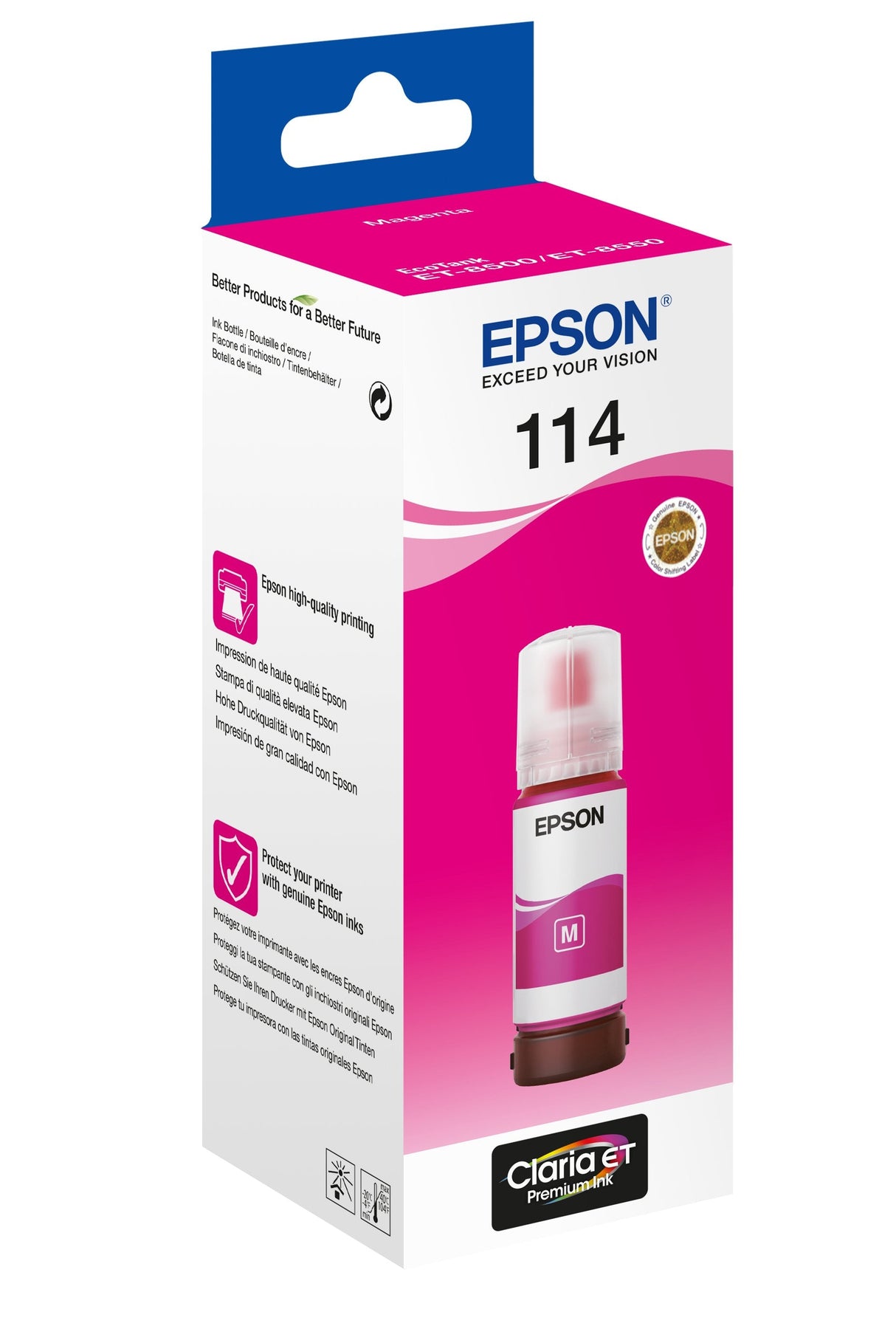 Epson Botella Tinta Ecotank 114 Magenta 70ml