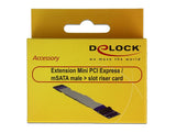 Delock Verlängerung Mini Pci Express   Msata Stecker > Slot Riser Karte Mit Flexiblem Cable 13 Cm