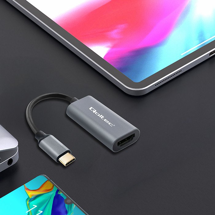 Adapter Aluminiowa Przejsciówka Usb-C Na Hdmi 4k 60hz 32awg