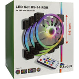 Inter-Tech Ventilador 140*140*25 Argus Rgb-Fan Set 3 Piezas Rs-14 Retail