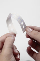 Tiras Amplificadoras De Agujeros Durable Transparenteees, Bolsa De 50