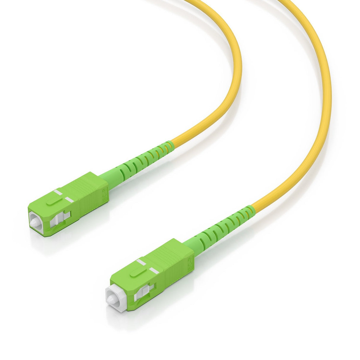 Aisens Cable Fibra Óptica Latiguillo G657a2 3.0 9/125 Smf Simplex Cpr Dca Lszh, Sc/Apc-Sc/Apc, Amarillo, 5.0m