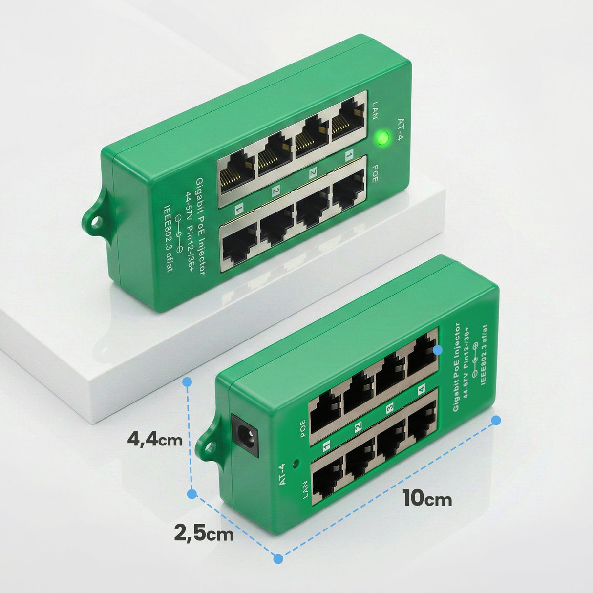 Extralink Active Poe Injector 4 Port Gigabit 802.3at/Af Mode A