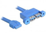 EAN 4043619829415 - DeLOCK 82941 cable USB USB 3.2 Gen 1 (3.1 Gen 1) 0,45 m 2 x USB A Azul imagen 1