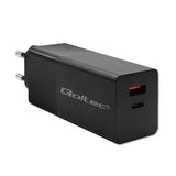 Qoltec 52382 Gan Power Pro Charger 1xusb Tipo C 1xusb A 100w 5-20v 1.5-5a Pd Black