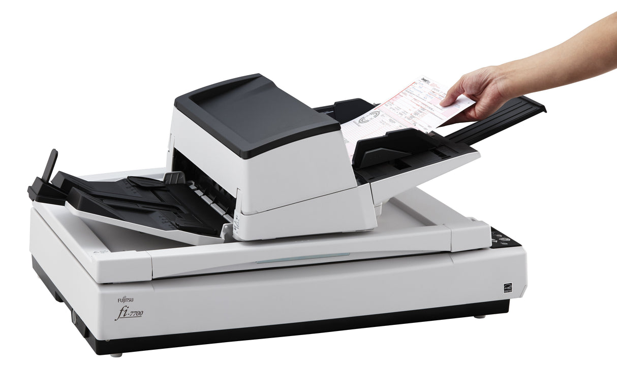 Fujitsu Fi-7700s 600 X 600 Dpi Escáner De Superficie Plana Y Alimentador Automático De Documentos (Adf) Negro, Blanco A3