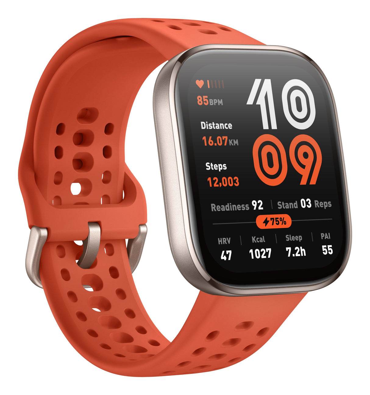 Amazfit Bip 6 Red 5 Cm (1.97") Amoled Digital 390 X 450 Pixeles Pantalla Táctil Plata Gps (Satélite)