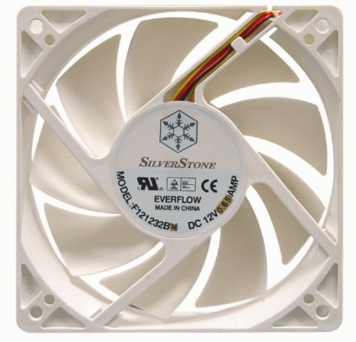 Ventilador Pc Silverstone Fm122 Blanco 120x120x32 Con Regulador Plata