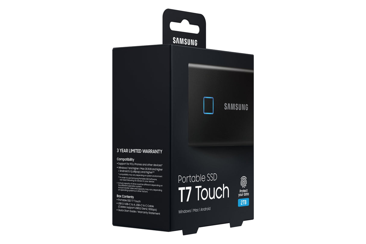 Disco Externo Ssd Samsung 2 Tb T7 Touch Negro