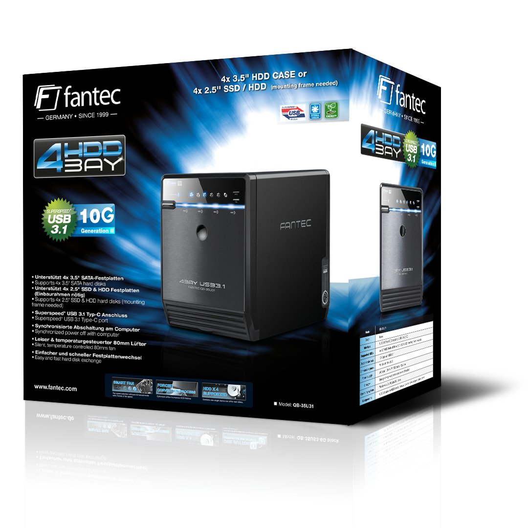 Fantec Qb-35u31 4x3,5  Usb 3.1