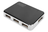 EAN 4016032306535 - Digitus DA-70220 hub de interfaz USB 2.0 Mini-B 480 Mbit/s Negro, Plata imagen 1