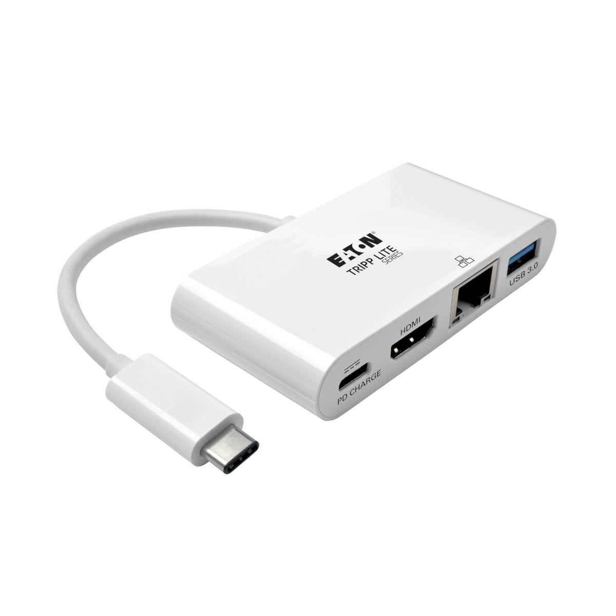 Tripp Lite U444-06n-Hgu-C Adaptador Multipuerto Usb-C Con Hdmi, Puerto Usb 3.0, Gbe, Carga Pd De 60w, Hdcp, Blanco