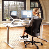 Fellowes Hana Reposapies - Ajustable En 2 Alturas - Superficie Inclinable Y Rotatoria - Base De Metal Antideslizante - Color Blanco