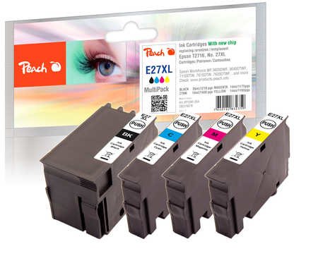 Tinta  Paquete Económico De  Peach No. 27xl Compatible Con Epson No. 27xl Pi200-354
