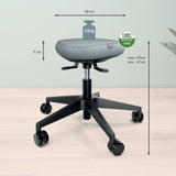 Leitz Ergo Active Sitting Stool W. Wheels&Wobble Comfort Seat Negro