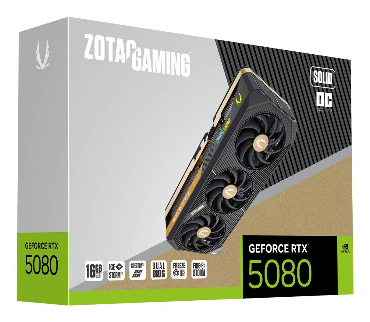 Tarjeta Grafica Zotac  Rtx 5080 Solid Oc 16gb Gddr7 256 Bits