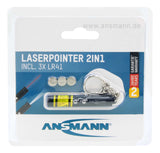 Puntero Láser Ansmann 2 En 1 Rango De Luz 50 M, 1x Led, Ultra Pequeño 1600-0270