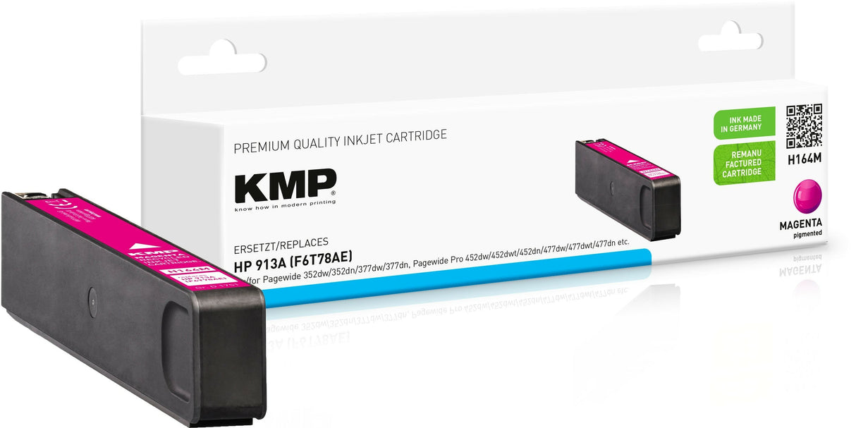 Cartucho  Kmp Hp 913a F6t78ae Magenta 3000 S. Hybrid-Chip Refilled