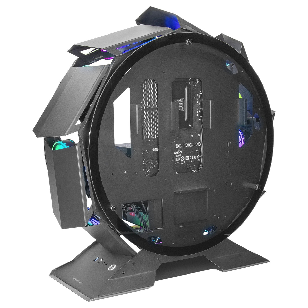 Caja Pc Marsgaming Microatx Mcorb Premium Rgb Negro