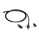 Roline Usb 2.0 Cable Typ C St St Mit Datenblockier-Adaptern Typ A+C 1m