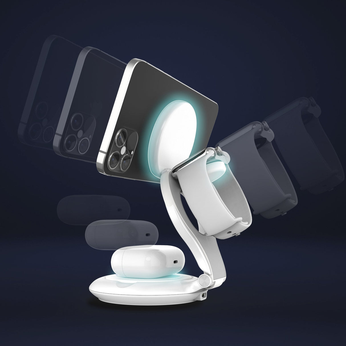 Qi2 3-In-1 Magnetic Foldable Char