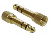 Delock 85832 Cable Enrollado Extensión 3,5 Mm Conector Macho Estéreo De 3 Pines Macho A Conector Hembra Estéreo Con Adaptador De Tornillo De 6,35 Mm 2 M